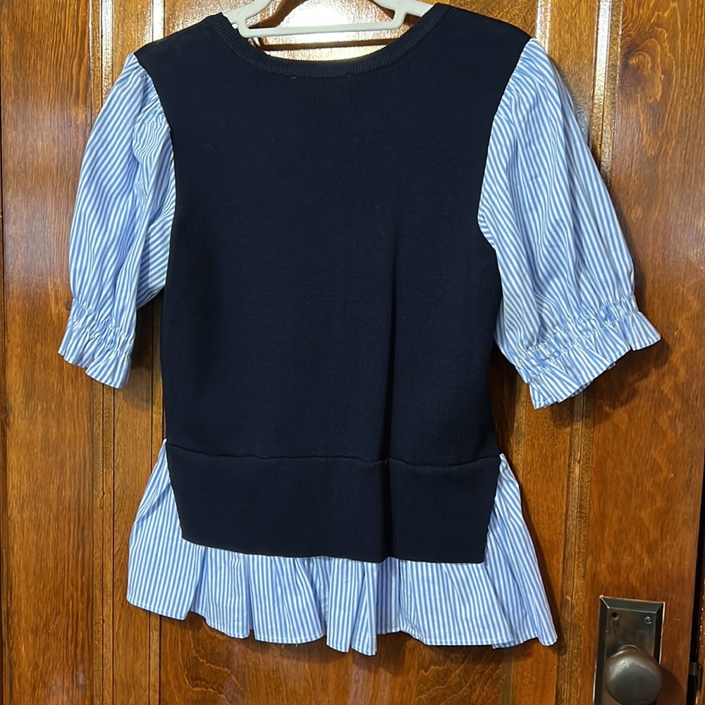 Anthropologie Blouse With Sweater Vest - Picture 2 of 3